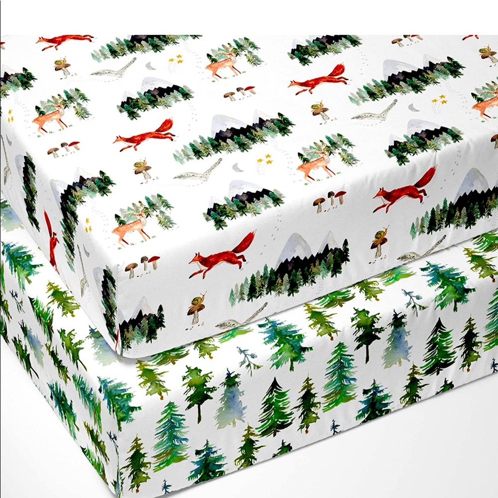 Organic Tree Crib Sheets Boy
